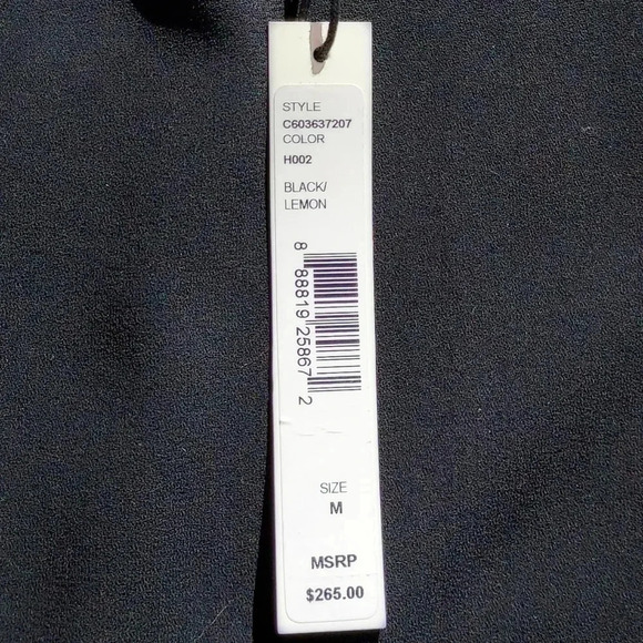 NWT Alice + Olivia Black and Lemon Dorma Dress Medium - Picture 8 of 10